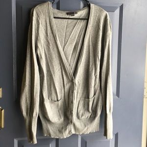 Grey Forever 21 button down cardigan